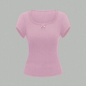 Pink Bow Cottagecore Top